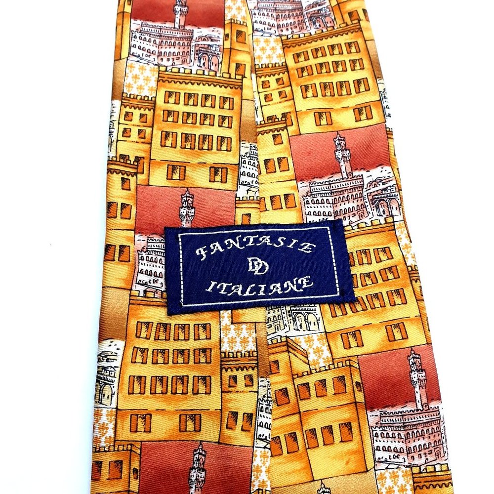 Fantaise Italiane Mens Italian Designer Necktie Accessory Office Work Casual - Picture 5 of 5